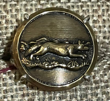 Load image into Gallery viewer, Ring, Large Bronze Colored Running Fox Button set in Sterling Silver, Sz 7