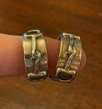 Load image into Gallery viewer, Ring, Hunter “D” Bit, Antique Hunt Design Exclusive, White Bronze or Yellow Bronze, Size 8