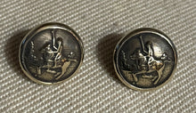 Load image into Gallery viewer, Earrings, Polo Ponies in Yellow Bronze w Sterling Silver Posts