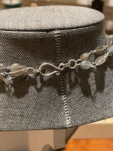 Load image into Gallery viewer, Necklace, Antique Hunt Original Design, Stunning White Bronze Horse Shoe cast from an 1800’s Horse Shoe Brooch, set in Sterling Silver, on Three Strands of Iridescent Labradorite Chain