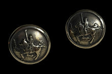 Load image into Gallery viewer, Earrings, Polo Ponies in Yellow Bronze w Sterling Silver Posts