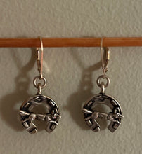 Load image into Gallery viewer, Earrings, Antique Hunt Designs Lucky Fox & Shoe, in Yellow Bronze