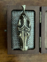 Load image into Gallery viewer, Bronze Horse Head Pendant Necklace - AH Designs Exclusive - on Gold Plated “Watch Chain” 24 inches.