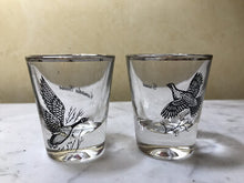 Load image into Gallery viewer, Bar/Tableware Shot Glasses, Vintage Pair Of Gamebirds, Canada Goose &amp; Grouse
