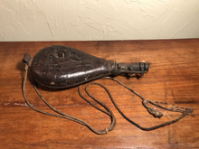 Load image into Gallery viewer, Powder Or Shot Flask, Antique Leather, 1800’s