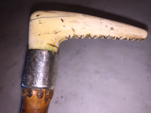 Load image into Gallery viewer, Whip-Crop, Hunting Bamboo crop w etched Sterling collar