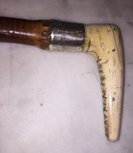 Load image into Gallery viewer, Whip-Crop, Hunting Bamboo crop w etched Sterling collar