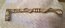 Load image into Gallery viewer, Stock pin, Antique, silver washed whip w 19th c bling, Hunting or Dressage