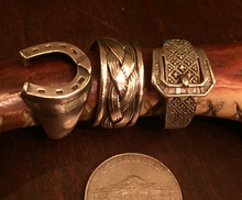 Load image into Gallery viewer, Ring, Braided wire style Sterling band ring