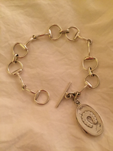 Load image into Gallery viewer, Bracelet, AH designed 19th C Horse Shoe Locket on Sterling Bit links