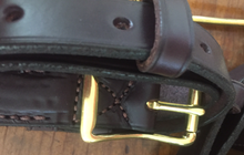Load image into Gallery viewer, Hound couples, leather w solid brass hardware, LIMITED QUANTITY