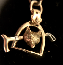 Load image into Gallery viewer, Bracelet, 9 kt with 15 kt gold fox-whip-stirrup charm