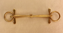 Load image into Gallery viewer, Stock pin, antique 14 kt snaffle bit