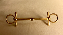Load image into Gallery viewer, Stock pin, antique 14 kt snaffle bit