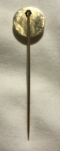 Load image into Gallery viewer, Stickpin, antique reverse painted crystal in 14 kt setting