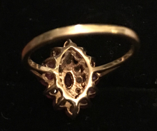 Load image into Gallery viewer, Ring, 10 kt gold cocktail ring with rubies & diamonds