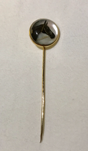 Load image into Gallery viewer, Stickpin, 14 kt, reverse painted horse portrait crystal, fabulous detail