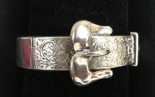 Load image into Gallery viewer, Bracelet, buckle, heart shaped sterling, Victorian style