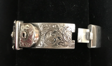 Load image into Gallery viewer, Bracelet, buckle, heart shaped sterling, Victorian style