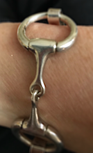 Load image into Gallery viewer, Bracelet, sterling snaffle bits, superb workmanship, hallmarked 1996