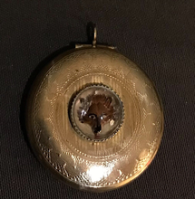 Load image into Gallery viewer, Locket, reverse painted Fox, vintage early-mid 20th c
