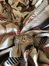 Load image into Gallery viewer, Scarf ring or Napkin ring, sterling, with chickens