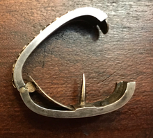 Load image into Gallery viewer, Scarf ring, 19th c, sterling, intricate ivy design