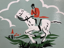 Load image into Gallery viewer, Box, vintage hunting scene, stenciled