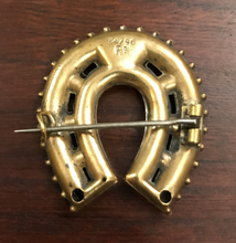 Load image into Gallery viewer, Brooch, antique horseshoe, Victorian, Dressage