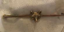 Load image into Gallery viewer, Stock pin, antique, fox mask, 9 kt gold