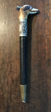 Load image into Gallery viewer, Beagling Whip, Antique-Victorian era, hound’s head, plaited shaft & decorative collar