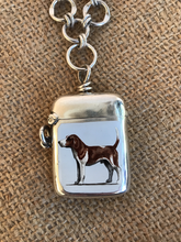 Load image into Gallery viewer, Necklace, AH designed Sterling Hound Vesta Case on Toggle Chain
