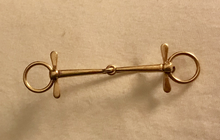 Load image into Gallery viewer, Stock pin, antique 14 kt snaffle bit