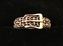 Load image into Gallery viewer, Ring, sterling buckle ring