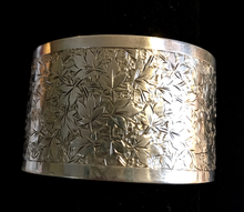 Load image into Gallery viewer, Bracelet, hand engraved sterling, antique, Art Nouveau