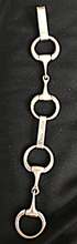 Load image into Gallery viewer, Bracelet, sterling snaffle bits, superb workmanship, hallmarked 1996