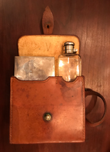 Load image into Gallery viewer, Sandwich Case, Ladies’, English made with James Dixon & Sons, silverplated, hinged-top flask, very good vintage condition