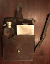 Load image into Gallery viewer, Sandwich Case, Ladies’, English made, glass flask w silverplated nickel, hinged top