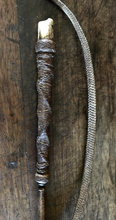 Load image into Gallery viewer, Beagling Whip, rare, antique-Victorian era, whistle topped, with exceptional plaiting, part of original thong and an adjustable length shaft