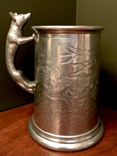 Load image into Gallery viewer, Bar/Tableware, Tankard, Fox handle, Sheffield English pewter w foxhunting scene
