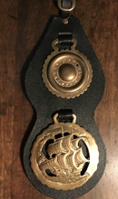 Load image into Gallery viewer, Harness brasses on martingale strap