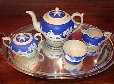 Bar/Tableware, Fine China Hunt Scene Tea Service by Copeland Spode