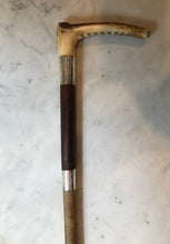 Load image into Gallery viewer, Whip-Crop, Hunting, Double Sterling Collars signed F. Narborough, 1939