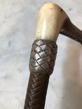 Load image into Gallery viewer, Whip-Crop, Hunting, 19th C, woven shaft and sterling basket weave collar, PERFECT Collector’s condition