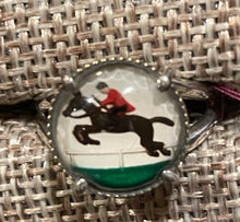 Load image into Gallery viewer, Ring, Jumping Hunter Painted Crystal in Sterling Silver, Sz 7.75
