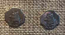Load image into Gallery viewer, Earrings, Antique Hunt Designs Tyrolean Fox in Sterling Silver with sterling silver posts
