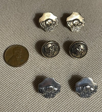 Load image into Gallery viewer, Earrings, Tyrolean Hound in Yellow Bronze w sterling silver posts
