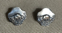 Load image into Gallery viewer, Earrings, Tyrolean Hound in sterling silver w sterling silver posts
