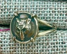 Load image into Gallery viewer, Ring, Bronze Foxhead, Bronze setting, Size 7
