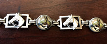Load image into Gallery viewer, Reverse Crystal Sterling Bracelet, Mid Century
